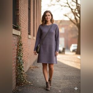 Prana Macee Lavender Long Sleeve Dress